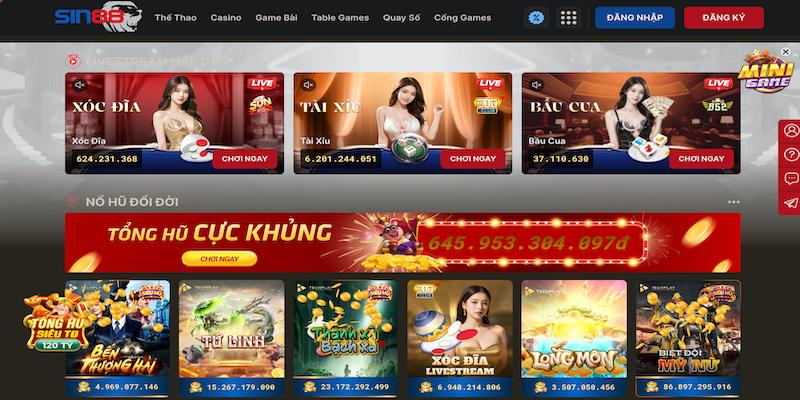 Lý do anh em nên chọn SIN88 làm điểm đến cá cược hàng đầu